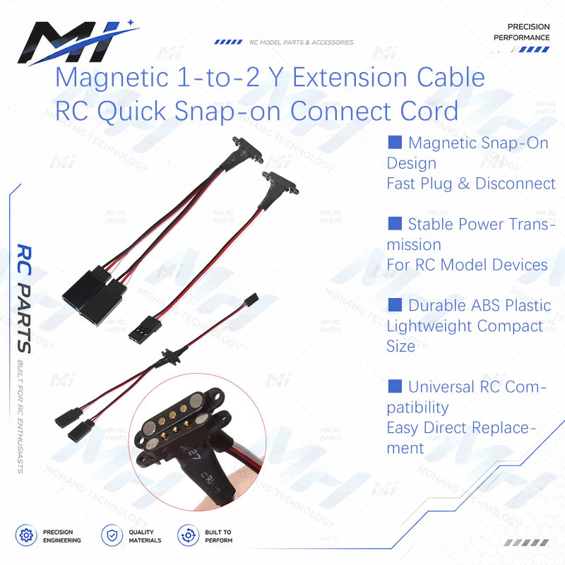 Drone With Rc - Magnetic 1-to-2 Y Extension Cable JR
