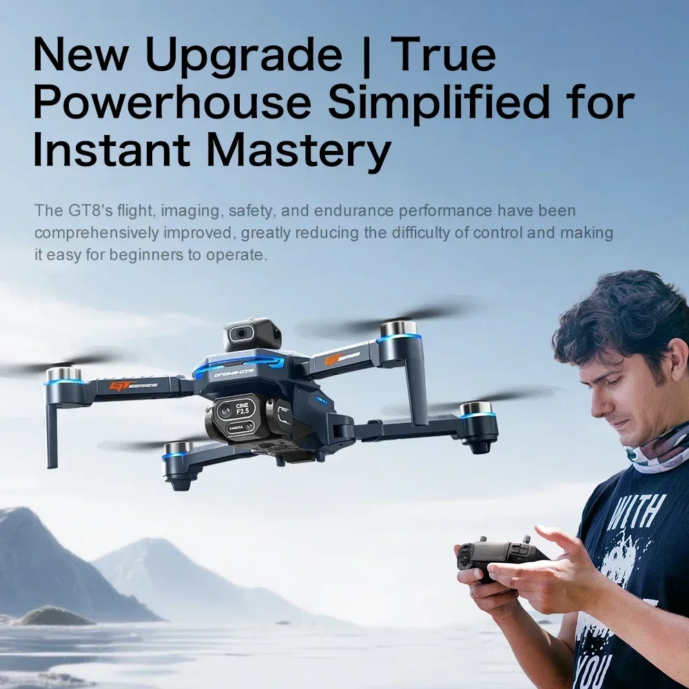 Drone 4K HD GT8 Camera Obstacl - Drone E88Pro Rc 4K review and price