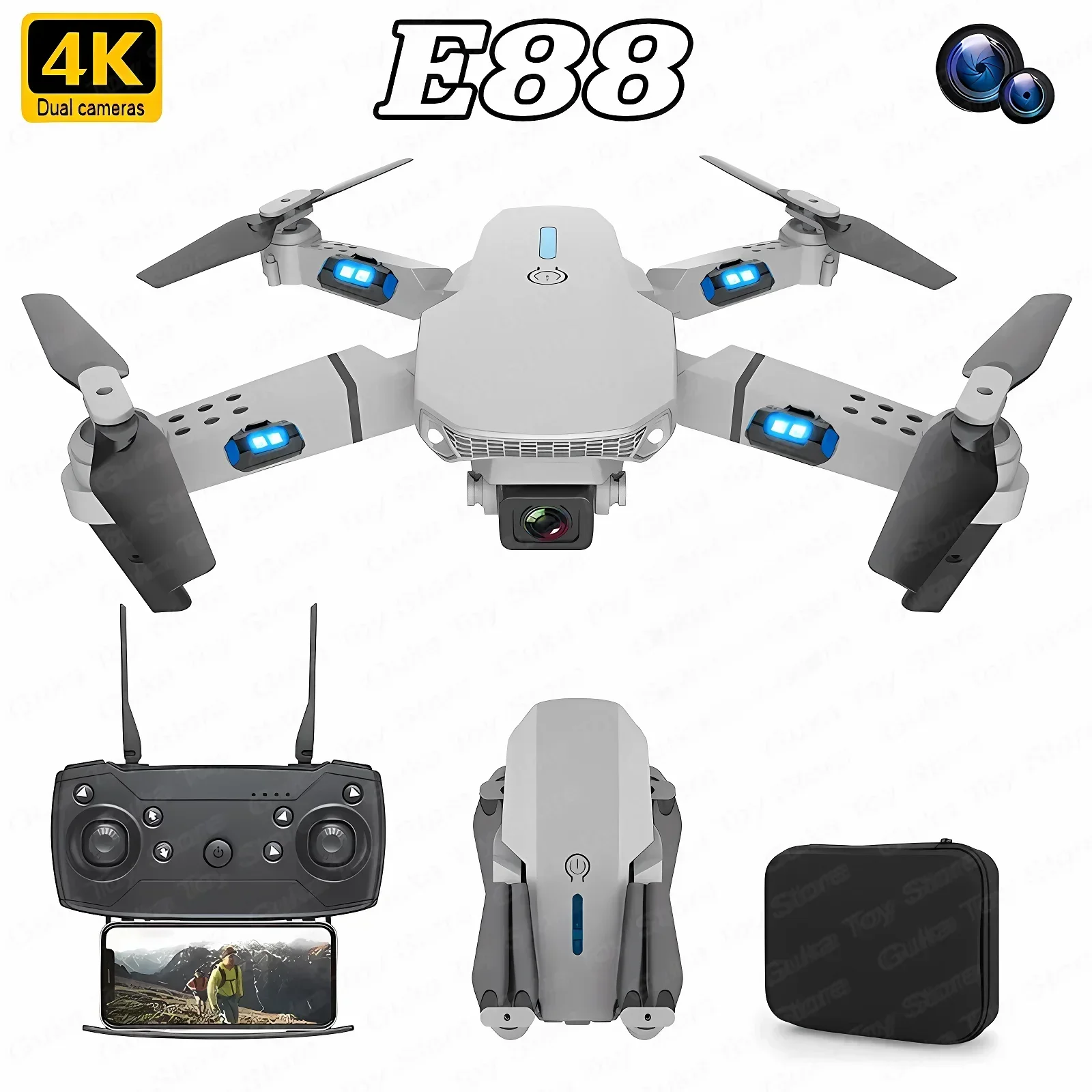 E88 Pro WIFI FPV Drone Wide An - Drone Rc Harness review and price