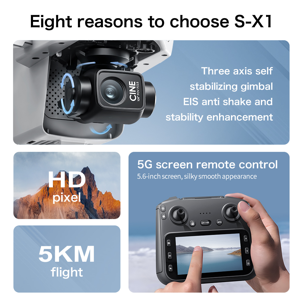 Original S-X1 Drone 8K HD Prof - Drone E88Pro Rc 4K review and price