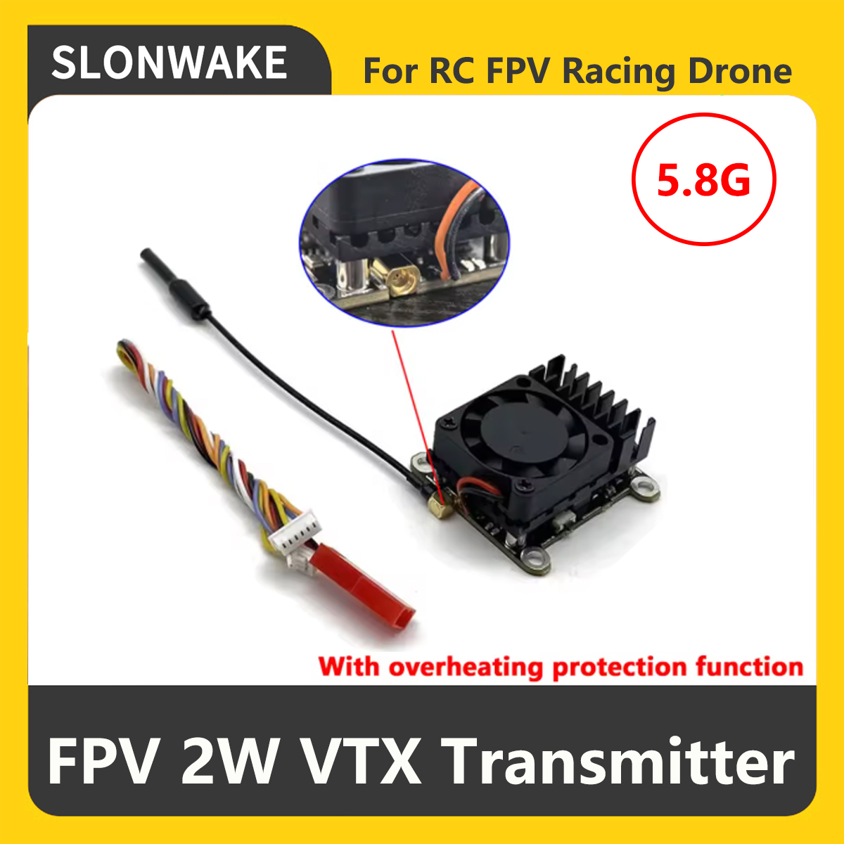 SLONWAKE 5.8G 2000mW FPV VTX T - Drone Rc Camera review and price