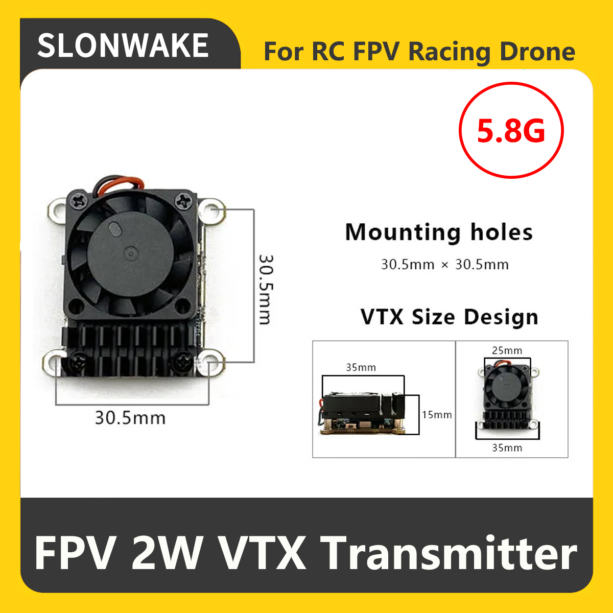 SLONWAKE 5.8G 2000mW FPV VTX T - Drone Rc Camera review and price
