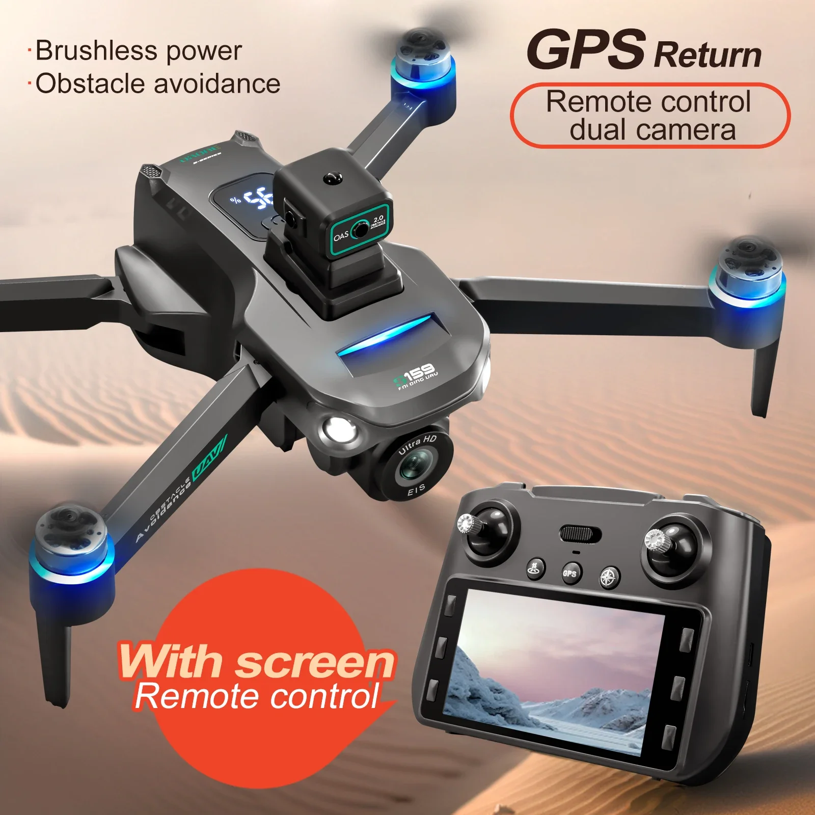 S159 GPS Drone Professional 8K - Drone Rc Gps S159 review and price